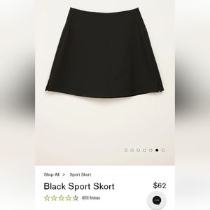 Girlfriend collective black skort